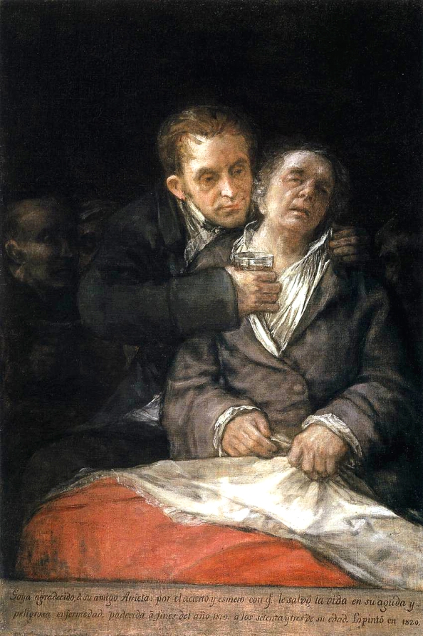 Autorretrato con el Doctor Arrieta (1820) - Francisco de Goya (1746-1828)